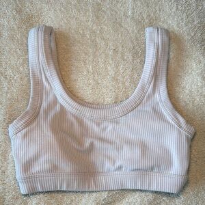 Alto Yoga Women's Ribbed white sports bra